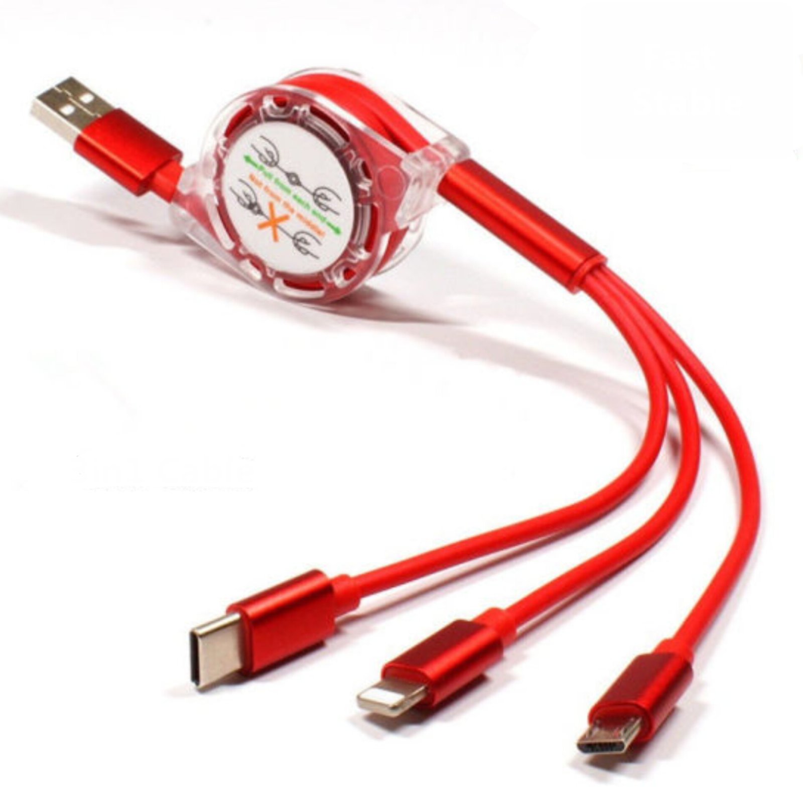 3-in-1 Retractable Charging Cable